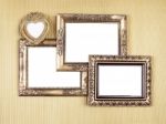 Ornate Gold Picture Frames Stock Photo