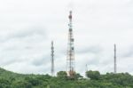 Telecommunication Antenna Tower, Radio Antenna Tower, Cellular A Stock Photo