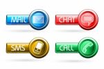 Communication Buttons Stock Photo