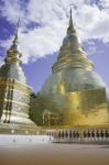 Wat Phra Singh Temple Chiang Mai Thailand Stock Photo