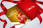 Red Love Heart, Valentines Day Concept Stock Photo