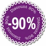 Discount Ninety Percent Stock Photo