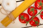 Italian Basic Pasta Ingredients Stock Photo