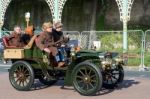 Car Just Finished London To Brighton Veteran Car Run Stock Photo