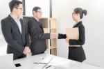 Two Confident Business Man Shaking Hands During A Meeting In The Stock Photo