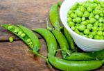 Hearthy Fresh Green Peas Stock Photo