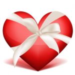 Heart With Ribbon Stock Photo