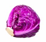 Red Cabbage Isolated On The White Background Stock Photo