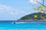 Blue Sea At Similan In Thailand Stock Photo