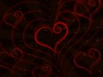 Hearts Background Shows Valentine Day And Affection Stock Photo