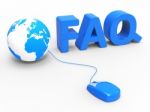 Faq Global Represents World Wide Web And Www Stock Photo