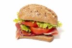 Sandwich With Ham Stock Photo