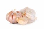 Garlic Isolated On The White Background Stock Photo