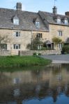 Scenic View Of Lower Slaughter Village In The Cotswolds Stock Photo