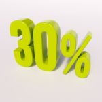 Percentage Sign, 30 Percent Stock Photo