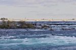 Beautiful Picture With Amazing Powerful Niagara River Stock Photo