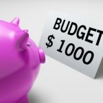 Budget Dollars Shows Spending And Costs Savings Stock Photo