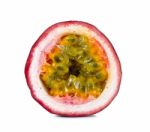 Passion Fruit Isolated On The White Background Stock Photo