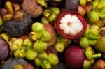 Mangosteen Fruit Stock Photo