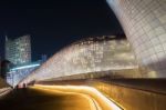 Seoul, South Korea - February 3: Dongdaemun Design Plaza Is A Modern Architecture In Seoul Designed By Zaha Hadid.photo Taken February 3,2015 In Seoul, South Korea Stock Photo