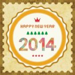 Happy New Year 2014 Card40 Stock Photo