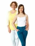 Strong Relationship. Mother And Daughter Stock Photo