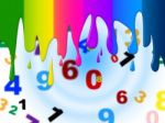 Color Numbers Means Blank Space And Colorful Stock Photo