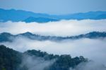 Morning Mist At Kaeng Krachan Stock Photo