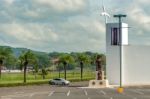 Pope John Paul Ii Statue In Front Of Albrook Mall In Panama City Stock Photo