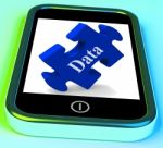 Data Smartphone Means Storing Or Mining Information Stock Photo