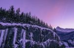 Sunset Icicles Stock Photo