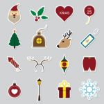 Christmas Icon Set  Illustration Stock Photo