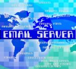 Email Server Indicates Computer Servers And Contact Stock Photo