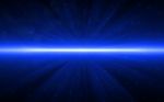 Beautiful Blue Digital Lens Flare In Black Background Horizontal Frame Stock Photo