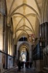 Interior View Of Salisbury Cathedral Stock Photo