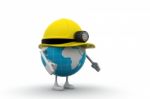 Construction Concept Around The Globe Stock Photo