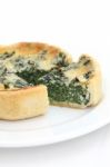 Spinach Quiche Stock Photo