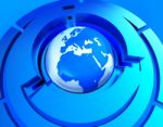 Worldwide Globe Represents Web Site And Earth Stock Photo