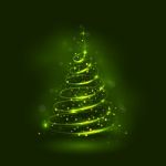 Shining Christmas Tree Stock Photo