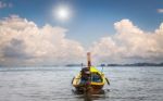 Wooden Motor Boat On The Sea Stock Photo