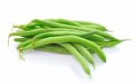 Green Beans On White Background Stock Photo