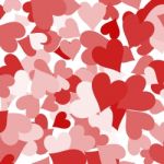 Paper Hearts Background Stock Photo