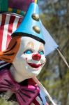 Clown Mannequin At A Funfair In Cardiff Stock Photo