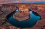 Horseshoe Bend Sunset Stock Photo