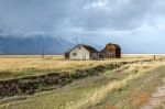 View Of Mormon Row Near Jackson Wyoming Stock Photo