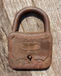 Old Rusty Padlock Stock Photo