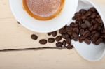 Espresso Cofee And Beans Stock Photo