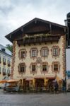 Highly Decorated Building And Restaurant In St Wolfgang Stock Photo