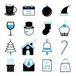 Christmas Icon Set  Illustration Stock Photo