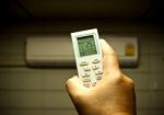 Air Conditioner Remote Control Stock Photo